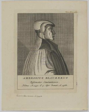 Bildnis des Ambrosius Blaurerus