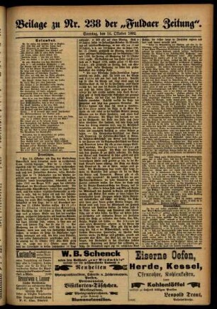 Zweite Ausgabe vom Sonntag, den 16. Oktober 1892.
