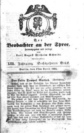 16. Stück, 17. April 1854