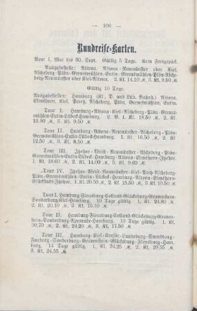 Rundreise-Karten.
