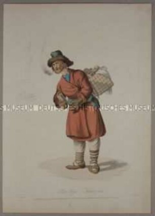 Kleinhändler in volkstümlicher Tracht