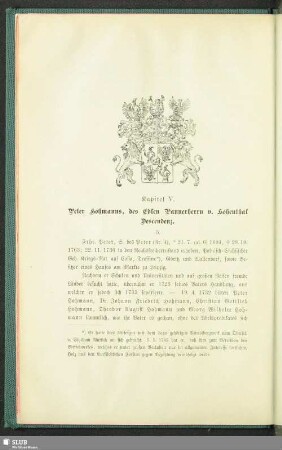 Kapitel V. Peter Hohmanns, des Edlen Pannerherrn v. Hohenthal Descendenz