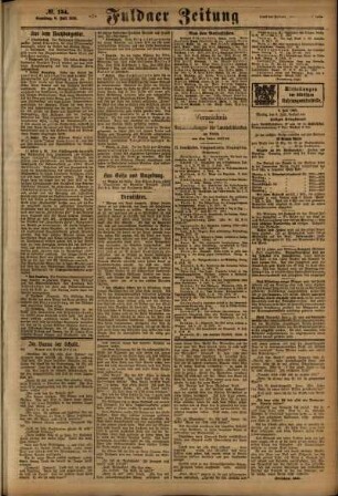 Zweite Ausgabe vom Samstag, den 06. Juli 1918.