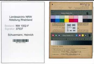 Entnazifizierung Heinrich Schuermann, geb. 16.12.1915 (Sparkassenangest.)