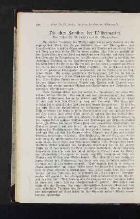 Die alten Familien der Wilstermarsch