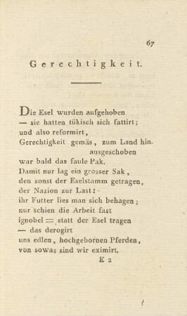 Gerechtigkeit.