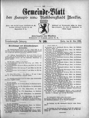1902,20: No. 20, 18. Mai 1902