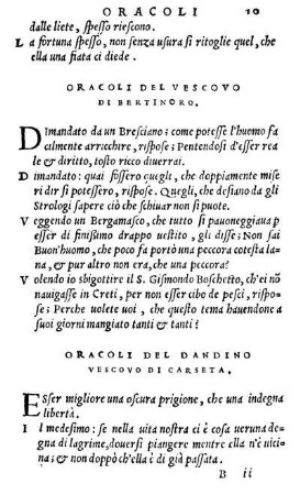 Oracoli Del Dandino Vescovo Di Carseta.