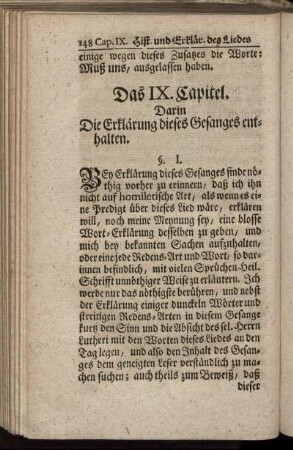 Das IX. Capitel. Darin Die Erklärung dieses Gesanges enthalten.