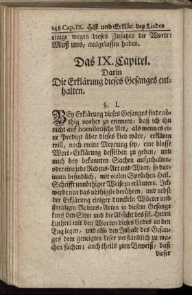 Das IX. Capitel. Darin Die Erklärung dieses Gesanges enthalten.