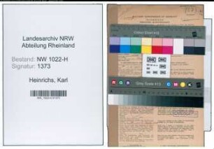 Entnazifizierung Karl Heinrichs , geb. 09.08.1894 (Vertreter)