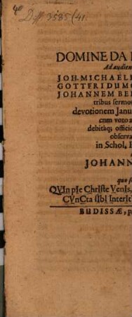 CXIII. Ad audiendos tres discipulos, J. M. Gerlach ...