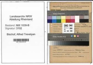 Entnazifizierung Alfred Trevelyan Bischof , geb. 18.05.1890 (Angestellter)
