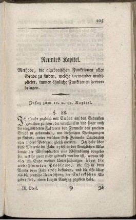 Neuntes Kapitel. Algebraische Functionen aller Grade.