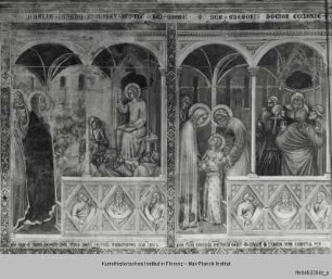 Fresken der Chorkapelle : Marienzyklus : Der zwölfjährige Jesus im Tempel; er kehrt zu den Eltern zurück