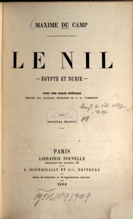 Le Nil : Égypte et Nubie. Avec 1ct. spéciale