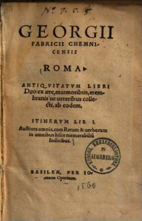 Georgii Fabricii Roma
