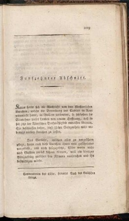 Funfzehnter Abschnitt