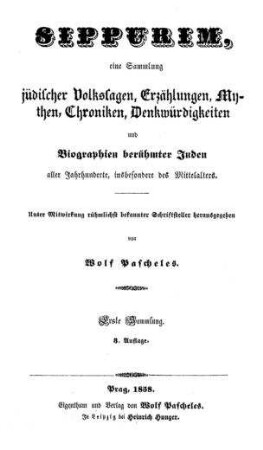 In: Sippurim ; Band 1