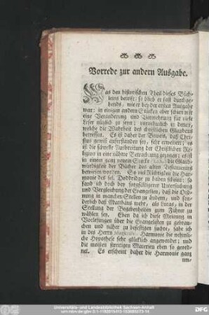 Vorrede zur andern Ausgabe.