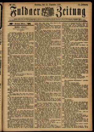 Dritte Ausgabe vom Sonntag, den 10. Dezember 1893.