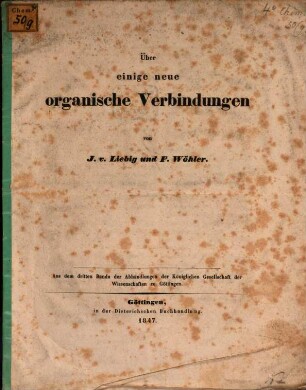 Über einige neue organische Verbindungen