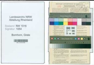 Entnazifizierung Grete Bornhorn , geb. 30.12.1903 ()