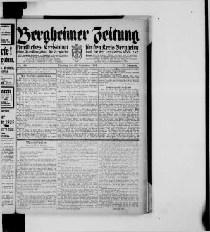 Bergheimer Zeitung. 1905-1943