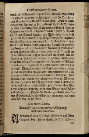 Das Eylffte Capitel.