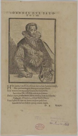 Bildnis des Iohannes Casimirus, Herzog zu Sachsen-Coburg
