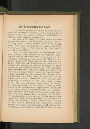 Die Krankheiten der Linse.