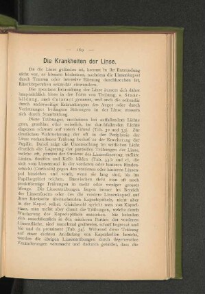 Die Krankheiten der Linse.