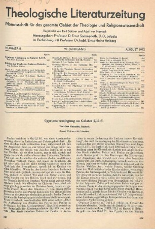 561-568 Cyprians Auslegung zu Galater 2,11 ff.