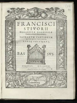 Francesco Stivori: Sacrarum cantionum quinque vocibus. Liber secundus. Bassus