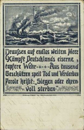 Draussen auf endlos weitem Meer [...]