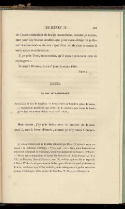LXXII. Le Roi au Landgrave (5 avril 1606)