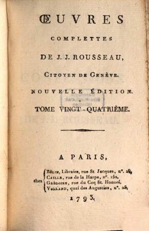 Mémoires, 2. Les Confessions De De [!] J. J. Rousseau ; T. 2