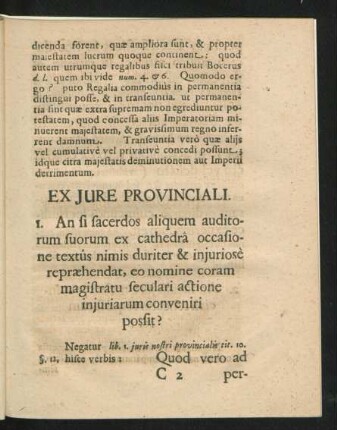 Ex Iure Provinciali.