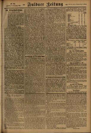 Zweite Ausgabe vom Sonntag, den 12. November 1922.