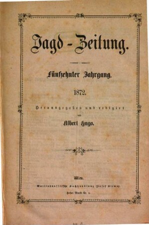 Jagd-Zeitung. 15, 15. 1872