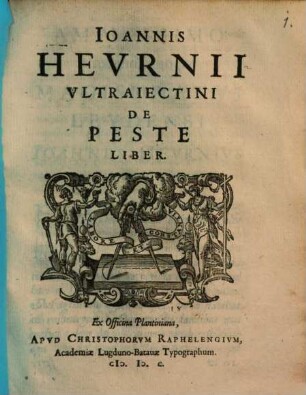 Ioannis Hevrnii Vltraiectini De Peste Liber