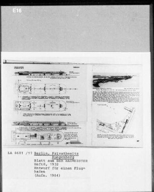 Blatt aus DER BAUMEISTER Heft 8, Entwurf für einen Flughafen