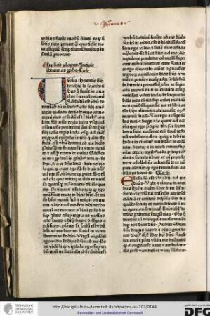 Explicit prologus. Incipit Iheremias propheta, capitulum i.