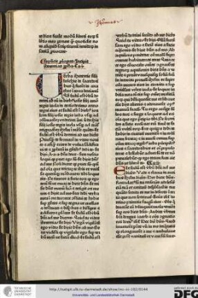 Explicit prologus. Incipit Iheremias propheta, capitulum i.