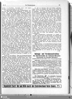 Innungs- und Vereinsnachrichten des Zentralverbandes der Deutschen Uhrmacher