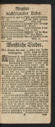 Geistliche Lieder