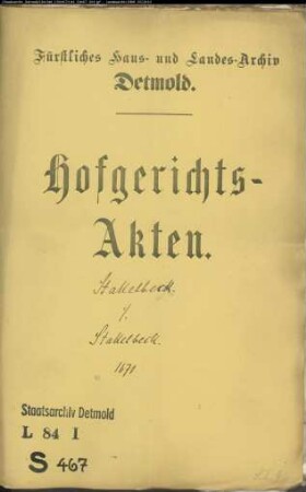Stakelbeck, Raab Dietrich zu Salzuflen gegen Jürgen Stakelbecks Witwe und Kinder - Erbschaft