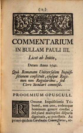 Commentarium in bullam Pauli III. "licet ab initio" : datam 1542