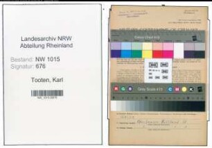 Entnazifizierung Karl Tooten , geb. 05.03.1893 (Elektriker)