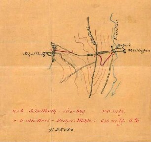 Bau eines Weges von Schallbach zur Landstraße und von Verbindungswegen von Schallbach nach Wollbach und Wittlingen
